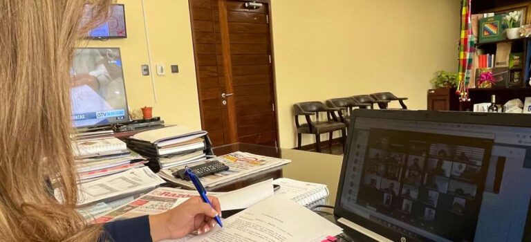 REUNION VIRTUAL DEL GABINETE DE LUIS ARCE POR EL COVID