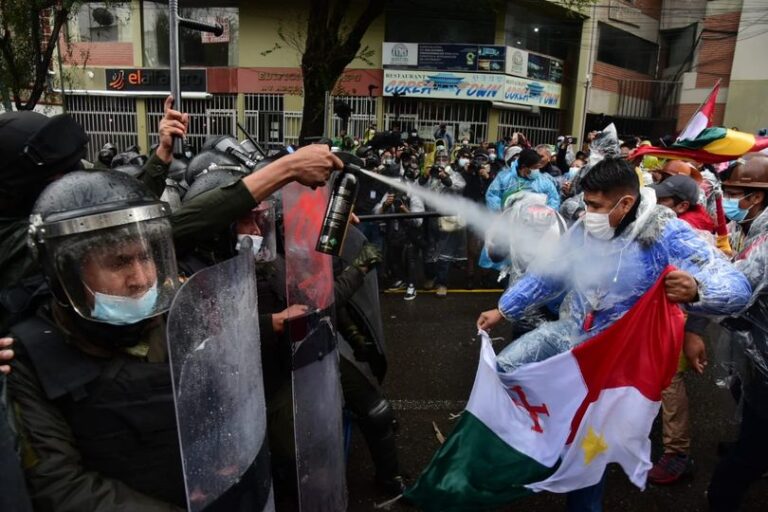 protestas de maestros en La Paz