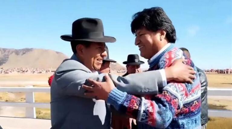 El expresidente Evo Morales en Puno (Perú)