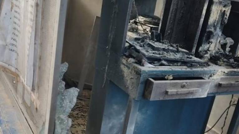 incendio en un peaje
