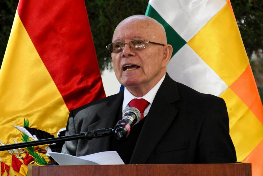 El presidente del Tribunal Supremo Electoral (TSE), Óscar Hassenteufel, en un acto institucional.