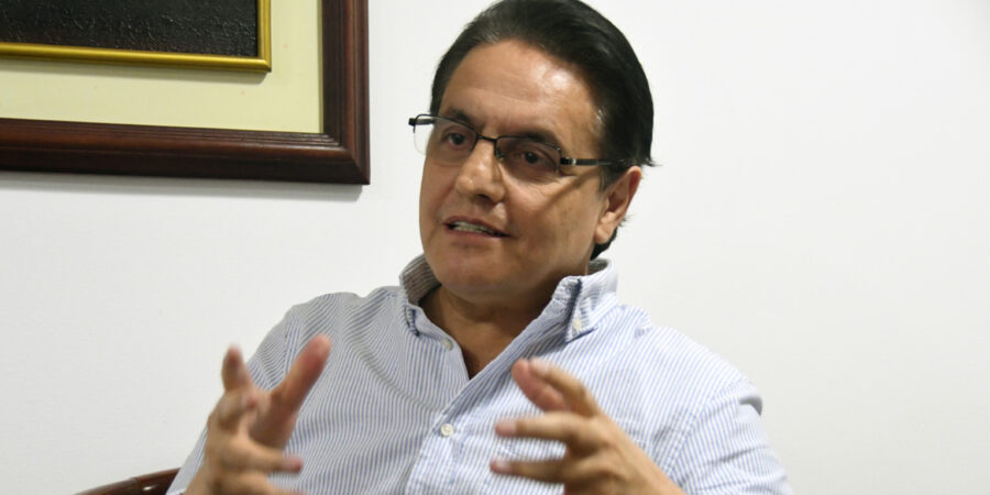 El candidato presidencial ecuatoriano Fernando Villavicencio.