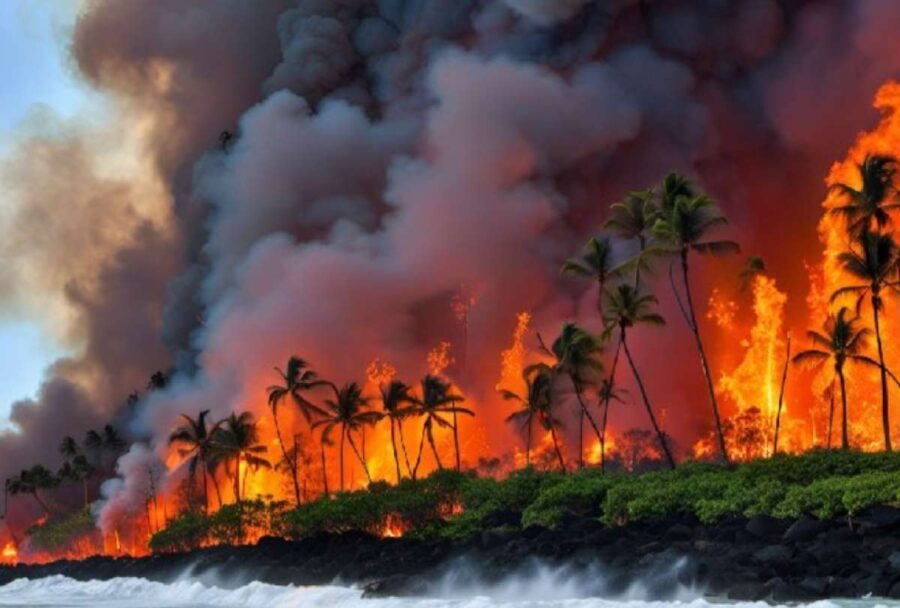 INCENDIO EN HAWAI