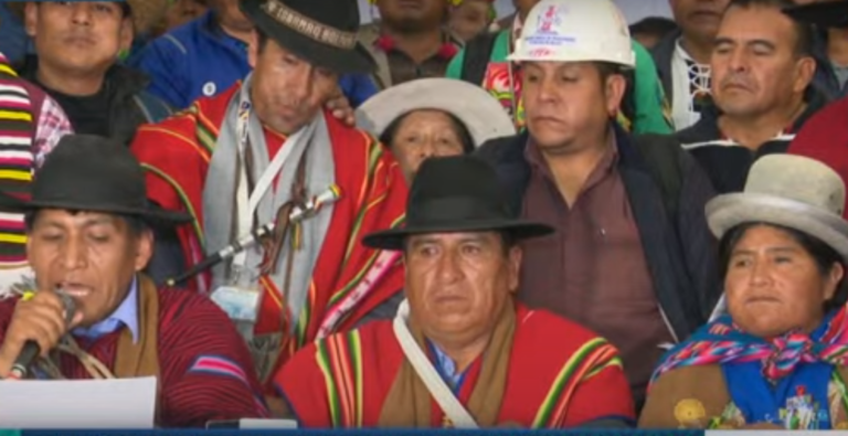 Conferencia de prensa del Pacto de Unidad.