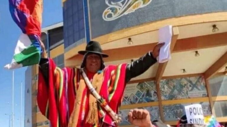 Lucio Quispe, el día que fue electo como máximo ejecutivo de la Csutcb