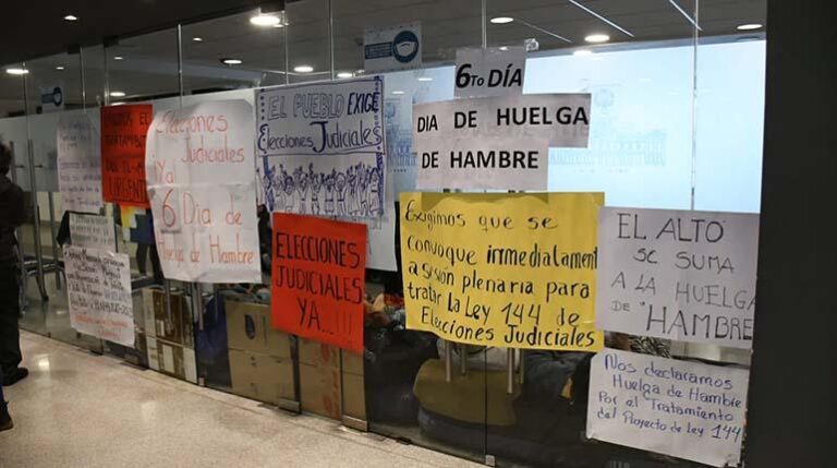 s diputados del Movimiento Al Socialismo (MAS), ingresaron a un tapiado dentro de la Asamblea Legislativa.