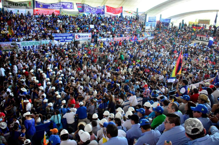 Un congreso del MAS en el municipio de Montero, Santa Cruz.