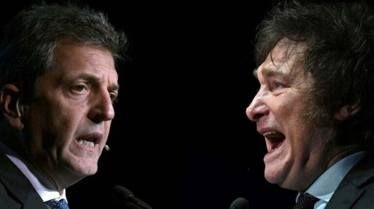 Sergio Massa y Javier Milei