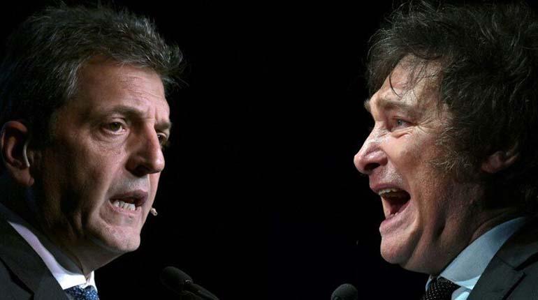 Sergio Massa y Javier Milei