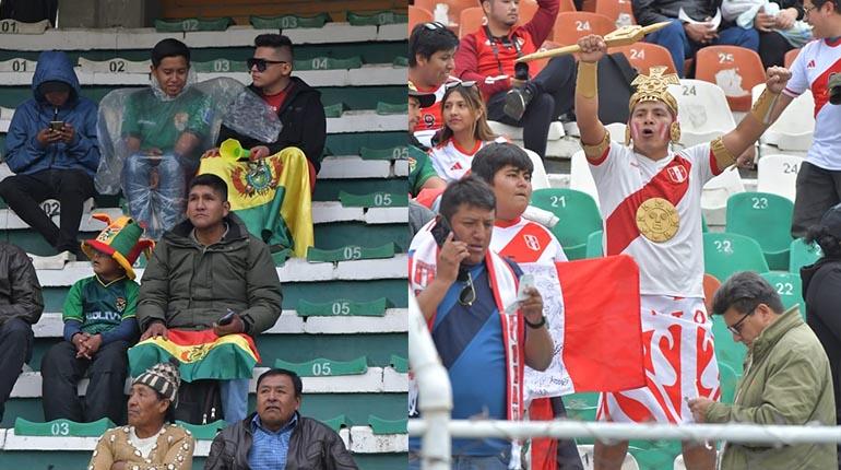 hinchas de bolivia y peru