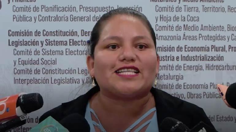 La diputada Deysi Choque.