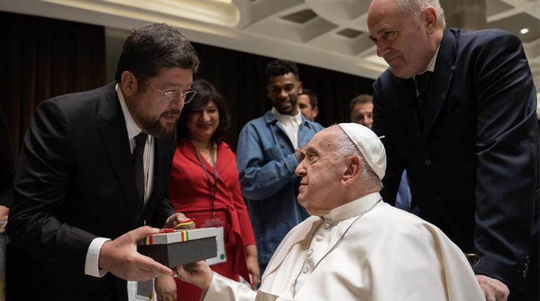 samuel doria con el papa